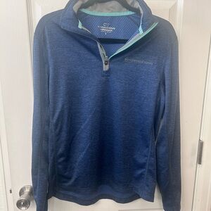 Vineyard Vines performance Sankaty Quarter zip Pullover in navy size S